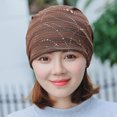 thumbnail image 3 of Tuque Tricotée Femme Automne et Hiver Turban Uni Tuque Piles de Tuques Tuque Respirante, 3 of 7