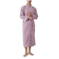 thumbnail image 2 of Horkkom Robe for Men with Pockets Color Block Bathrobe Fall Loose Tie House Coat XL, Gifts for Men, 2 of 4