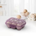 thumbnail image 3 of Stackable Egg Storage Container for Refrigerator | Portable Food Grade Plastic Egg Holder with Handle | Household Kitchen Refrigerator Organizer Box, 1-Pack | Size S, 3 of 4