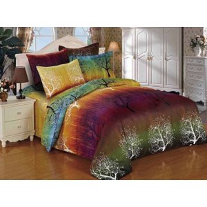 (California King) - Rainbow Tree 3pc Duvet Cover Set: Duvet Cover and Pillowcases (California King)