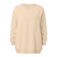 thumbnail image 3 of DPTALR Femmes Solide Col Rond Velours Automne et Hiver Manches Longues Hoodies Tops, 3 of 4