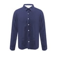 thumbnail image 4 of Gspmoly Chemises pour Hommes, Chemise Haut Imprimée à Col à Manches Longues Décontractée et Confortable pour Hommes à la Mode, Hauts pour Sortir Offres Prime, 4 of 5