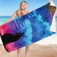 thumbnail image 2 of Sandproof Beach Blanket Lightweight Microfiber Beach Towel Super Lightweight Colorful Bath Towel Sandproof Beach Blanket Multi-Purpose Towel for Travel Swimming Pool 30X60 Inch, 2 of 3