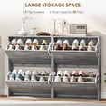 thumbnail image 4 of HOMCOM Armoire Mince de Rangement pour Chaussures avec 4 Tiroirs Basculants pour 12 Paires de Chaussures, 4 of 10