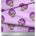 thumbnail image 3 of Soimoi Poly Georgette Fabric Leaves & Floral Block Print Fabric by The Yard 42 Inch Wide, 3 of 3