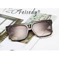 thumbnail image 3 of FEISEDY Womens Oversize Square Boyfriend Style Horned Rim Thick Plastic Sunglasses B2585, 3 of 6