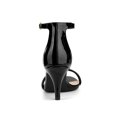 thumbnail image 4 of BLISSFUL STEP Chaussures pour Femmes Talons Aiguilles Bride à la Cheville Sandales à Bout Ouvert Noir 10, 4 of 8