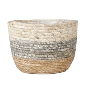 Mikilon Flower Pots Cover Storage Basket Plant Woven Basket Planter Straw Flower Pot