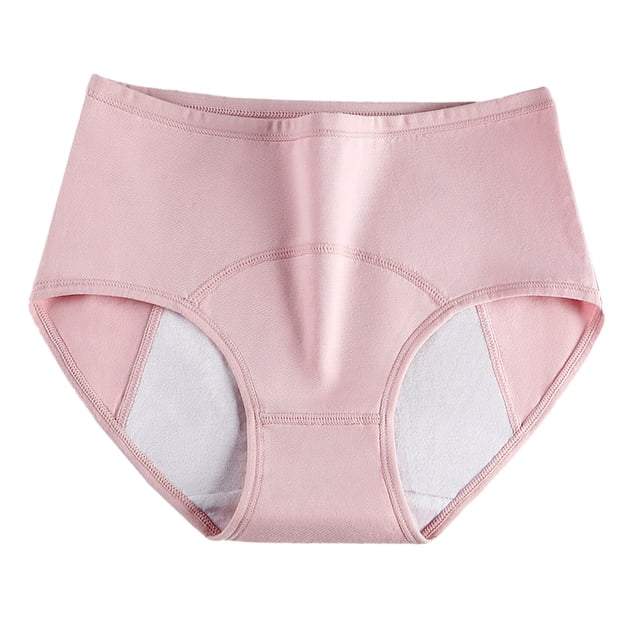 Miangastore Culottes Menstruelles Rose Coton 1ensemble Taille Mi-Haute Anti-Fuite