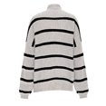 thumbnail image 4 of Besolor Chandails à Demi-Col Roulé pour Femmes, Tricot Rayé à Manches Longues, Chandail Ample Décontracté, Hauts d'Automne, Blouses Tendance, 4 of 6
