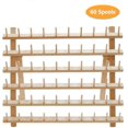thumbnail image 4 of ThreadNanny 60 Spools Thread Rack - Premium Birchwood Thread Storage Organizer Stand for Sewing Embroidery Spools and Mini Cones - Thread Holders for Spools of Thread with Wall Mount Hanging Hooks, 4 of 5