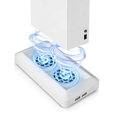 Vertical Cooling Fan Stand Fit for Xbox Series S Console, Cooler Station with 2 High-Speed Noise Cancelling Fans, 2 USB Ports Charging and Data Syncing