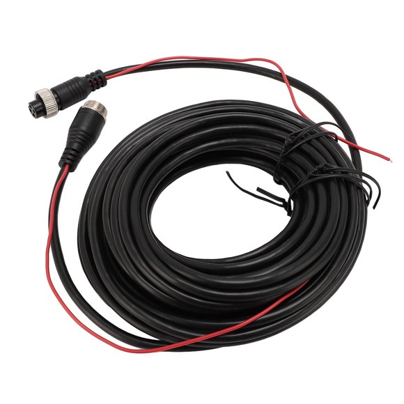 Backup Camera Extension Cable With Trigger, M12 Aviation Plug 4 Pin Male to 4 Pin Female Wire Dash Cam Rearview Camera Extension Cord for CCTV Rear Camera Truck Trailer RV