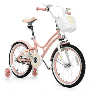 Gymax Vélo 18'' pour enfants Pour les tout-petits Ajustable Freestyle Vélo avec roues d'entraînement
