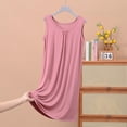 thumbnail image 1 of Huaizzzy Chemise de Nuit d'Été pour Femme Confortable à Col Rond Sans Manches Robe de Maison Tenue de Détente Décontractée Basique Vêtement de Nuit pour Femmes Grande Taille Chemise de Nuit Femme Dames Chemise à Manches Longues Manches Courtes, 1 of 4