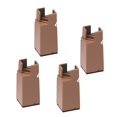 thumbnail image 4 of 4 Pieces Leg Risers Bed Riser Diameter 1-4cm Desk Leg Riser Chair Risers Support H 10cm Brown 22-42mm, 4 of 7