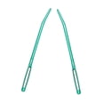 thumbnail image 2 of GUOOL 2pcs Aluminium Large-eye Bent Tip Tapestry Darning Needles Knitting Green, 2 of 9