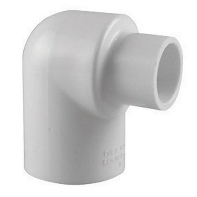 Schedule 40 PVC Ell Reducer, 90-Degree, White, 1 x 3/4 In., Slip x Slip - PVC 02300 4400HA