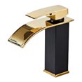 thumbnail image 1 of tredstone Luxurious Basin Waterfall Sink Waterproof And Multi-functional Durable Basin Waterfall black gold short, 1 of 6