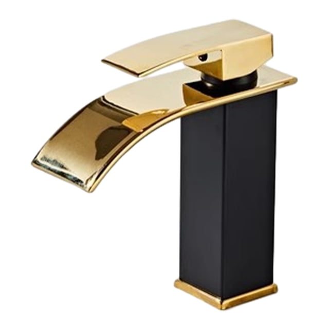 tredstone Luxurious Basin Waterfall Sink Waterproof And Multi-functional Durable Basin Waterfall black gold short