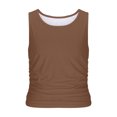thumbnail image 5 of Timegard Camisoles pour Femmes Col Rond Sans Manches Froncées Confortables Couleur Unie Été Décontractées Ajustées, 5 of 5