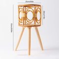 thumbnail image 3 of Garoy Rattan Indoor Plant Stand Straw Woven Flowers Pot Holder Stool With Legs Floor Planter Baskets Rack Wooden Plant Shelf,Modern Wooden Flower Pot Holder with Stand,Rattan Wicker Planter Shelf, 3 of 9