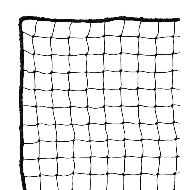 Filet de Sécurité pour Sports 10 Pieds x 30 Pieds par RinkMaster, Comprenant un Filet Noué Noir durable avec une Maille Carrée de 1,5 Po et une Bordure de Corde de 1/4 Po. Conçu pour une Utilisation Extérieure et Intérieure, Ce Filet Robuste Empêche les Balles et les Rondelles de Quitter l'Aire de Jeu. Idéal pour les Installations Sportives dans la Cour Ou les Séances d'Entraînement.
