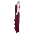 thumbnail image 3 of Women Sexy Oblique Shoulder Gown Ruffles Mermaid Dress Long Slit Maxi Evening Party Prom Dress, 3 of 7