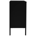 thumbnail image 2 of vidaXL Buffet Noir 75x35x70 cm Acier et Verre Trempé, 2 of 5