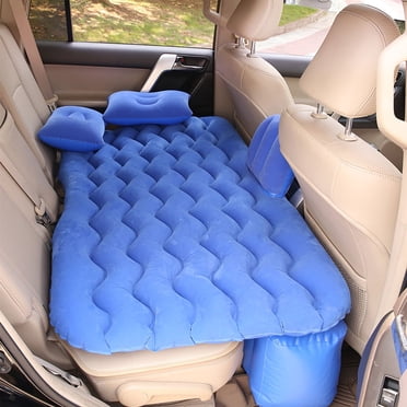 Openpig Matelas Pneumatique pour Voiture Lit de Voyage - Lit de Camping pour Voiture Épaissi Coussin de Couchage avec Pompe à Air pour Voiture 2 Oreillers pour Voiture Tente VUS Berline Siège Arrière