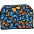 thumbnail image 2 of Toaster Cover 2 Slice Butterfly Dustproof Bread Maker Cover Fingerprint Bakeware Protection Wide Slot Toaster Bag Reusable Kitchen Small Appliance Cover TC278, 2 of 6