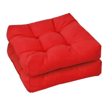 Costway 2PCS 21" x  21" Patio Chair Seat Cushion Pads Indoor/Outdoor Red