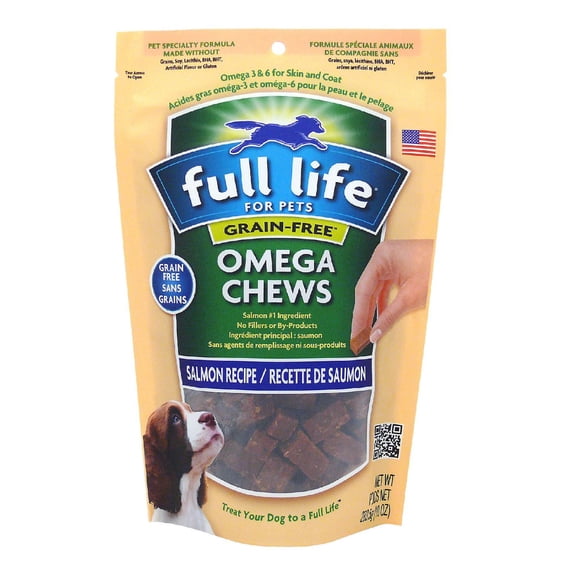 Full Life for Pets Omega Chews-Grain Free Salmon Recipe for Dogs