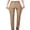 Khaki, variant on Chbgutlmr Dress Pants for Men Plus Size High Waist Button Lightweight Suit Pants Work Business Trousers
