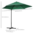 thumbnail image 3 of Outsunny Parasol de Patio Offset 8,5 Pi Rotation 360° Cantilever Vert, 3 of 10