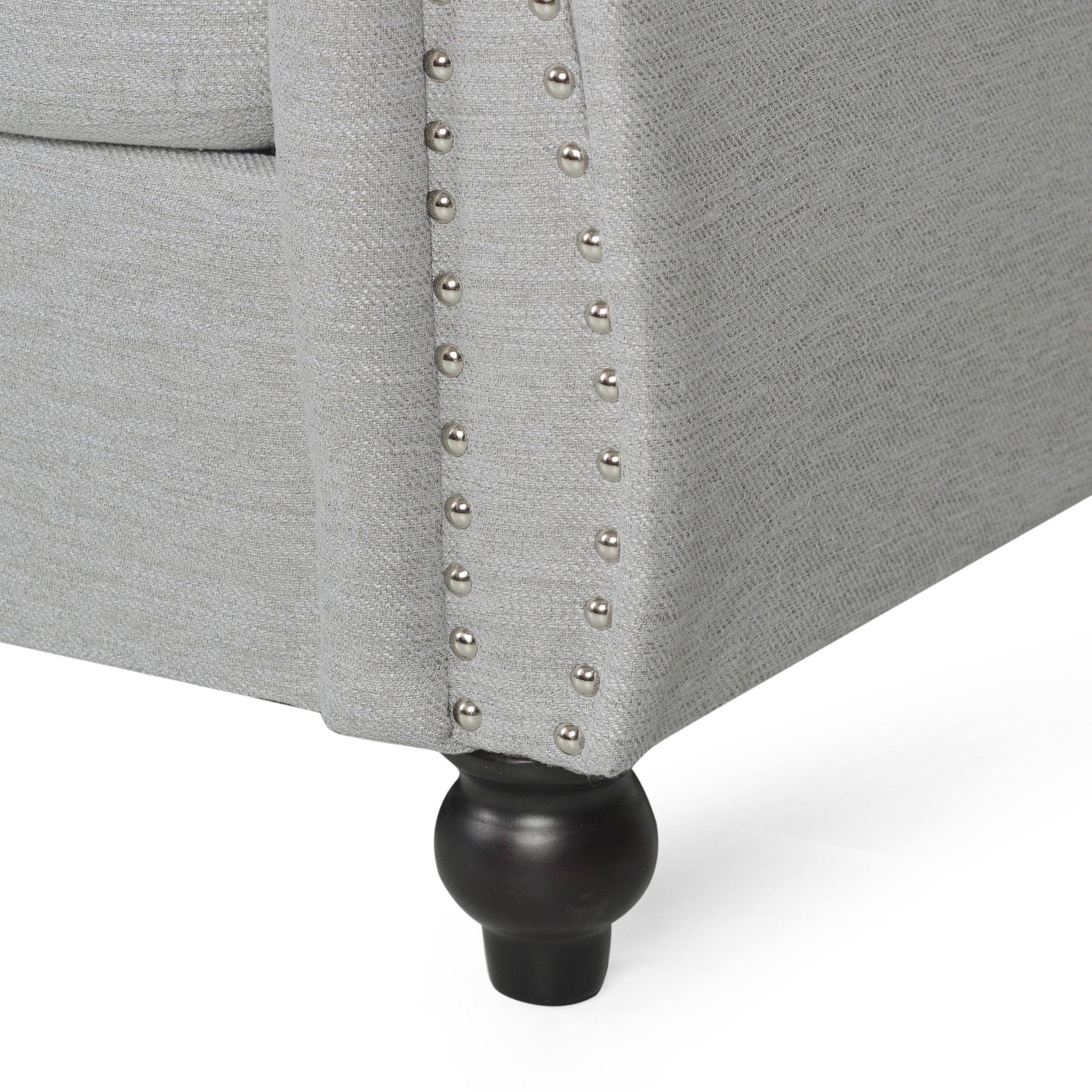 Canapé Chesterfield Noble House 215 cm, capitonnage profond, beige