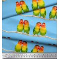 thumbnail image 2 of Soimoi Viscose Chiffon Fabric Branch & Colorful Parrot Bird Print Fabric by The Yard 42 Inch Wide, 2 of 3