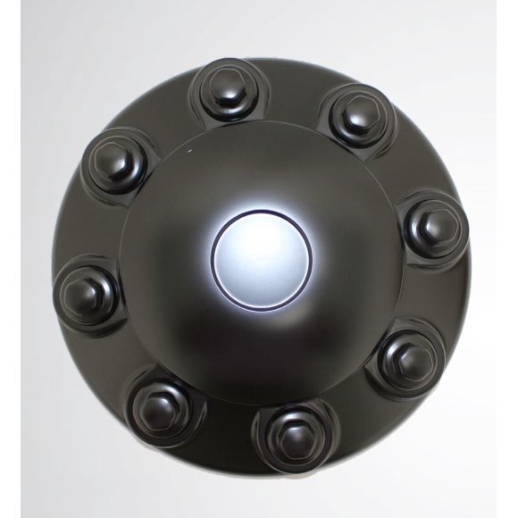 Phoenix USA Wheel Center Cap Q822BF Fits 8 Lug Front Wheels; 8 x 275 Millimeter/8 x 10.83 Inch Bolt Pattern; 22 Millimeter Diameter; Closed Style; Black; ABS Plastic; Single