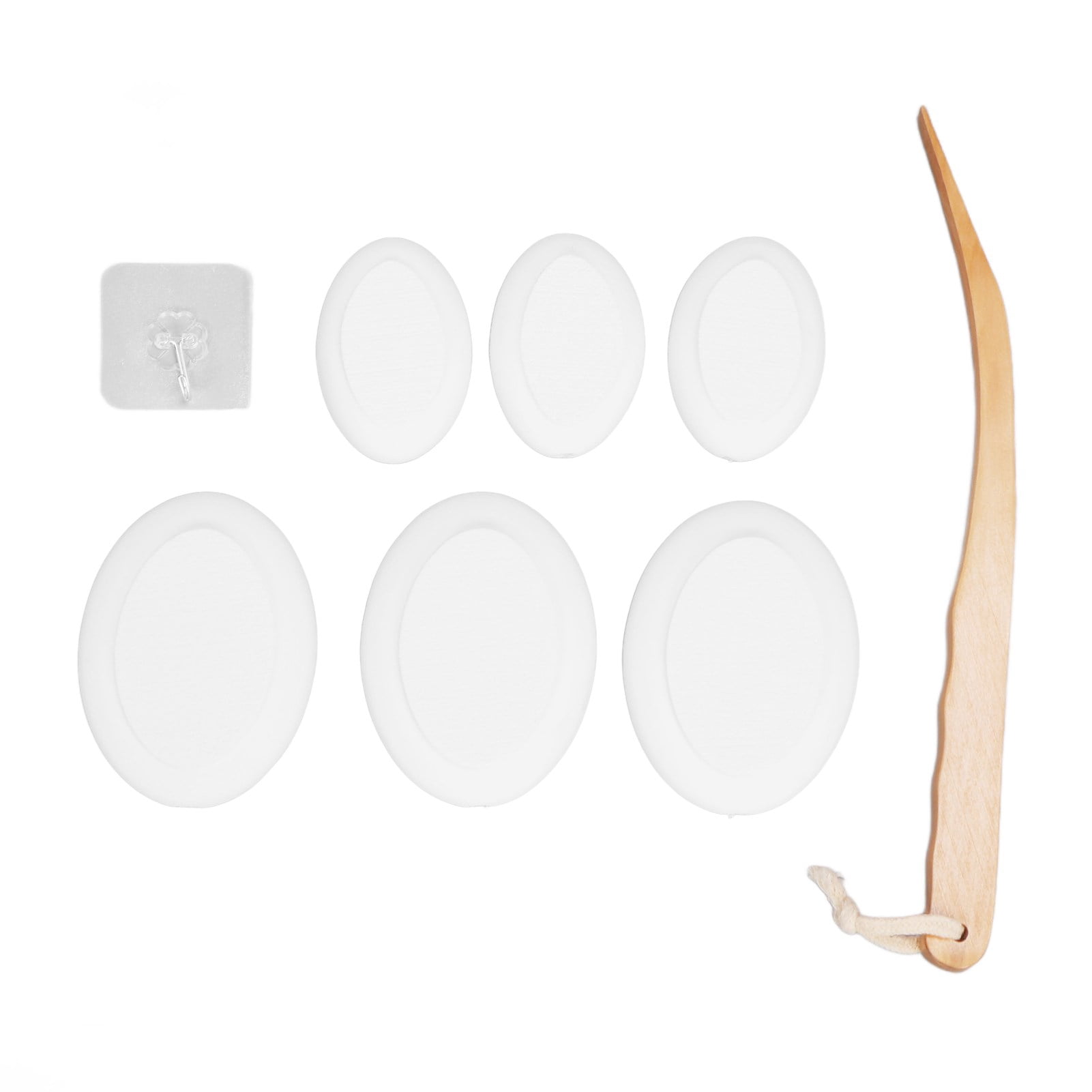 Back Lotion Applicator, Wooden Handle Cleaning Back Scrubber EVA Ergonomic  For Hotel For Men Women
