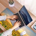thumbnail image 4 of Large Mouse Pad 31.4 x 15.7inches 3mm XXL Extended Gaming Mouse Pad Mat with Non-Slip Base Stitched Mousepad for Computer,Office,Keyboard and Laptop-Evening Sunflower，Waterproof Desk Mat, 4 of 5