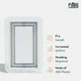 thumbnail image 2 of Fittes Flush Wall Vent [Lite+], Minimalist ABS Plastic HVAC Air Return Register Cover, Customizable Modern Increased Airflow Solution for Home or Ceiling, Pro Install – 6"x14" – Cotton White – 1 Pack, 2 of 12