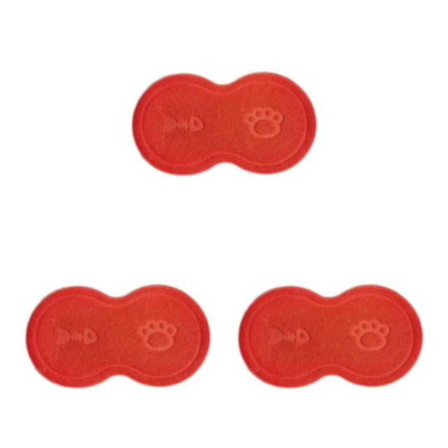 VONKY Tapis pour Chat Durable et Longue Durée Tapis pour Animaux de Compagnie Mignon et Pratique Variété de Styles Rouge 3Set