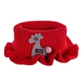 thumbnail image 4 of Visland Neck Warmer Cartoon Giraffe Ruffle Knitted Windproof High Elasticity Keep Warm Ultra Soft Kids Fake Collar Neck Scarf for Winter, 4 of 7