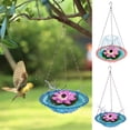 thumbnail image 4 of Huanglei Bain d'Oiseaux Suspendu avec Bulles de Bain d'Oiseaux Fonctionnelles Solaires Eau de Bain d'Oiseaux pour Mangeoire pour Colibris, 4 of 4