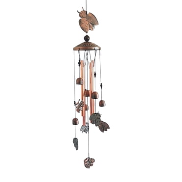 Dvkptbk Vintage Wind Chimes Vintage Metal Iron Wind Chimes Balcony Decoration Copper Color Outdoor Hanging Decoration Wind Chimes