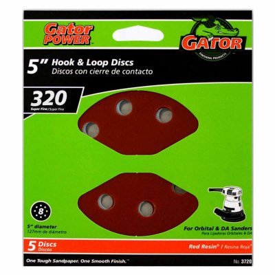 5-Pk., 8-Hole 320-Grit Vented Sanding Disc - 3720