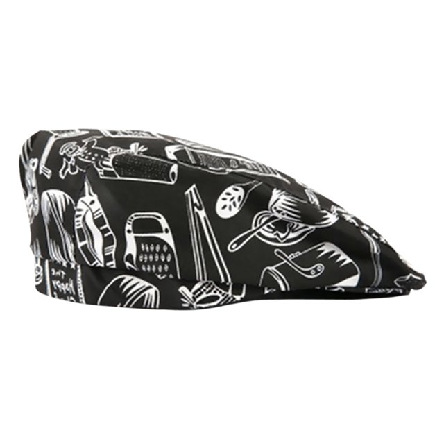 jinwen Chapeau de Chef Unisexe Adulte Imprimé Accessoire de Fête Vaisselle Imprimé