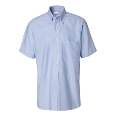 Van Heusen Mens Short Sleeve Oxford Shirt, 3XL, Light Blue