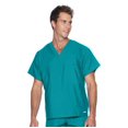 thumbnail image 1 of Landau Essentials Haut de Sarrau à Encolure en V : 1 Poche, Réversible, Unisexe, Coupe Classique Décontractée Sarraus Médicaux 7502, 1 of 8