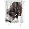 thumbnail image 3 of Shower Curtain Textile Waterproof Animal Digital Printing Shower Curtain Anti-mildew Washable With 12 Rings (no Mats) Elephant, 3 of 5